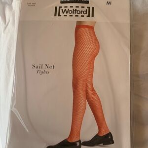 Wolford Sail Net Tights in Black M
